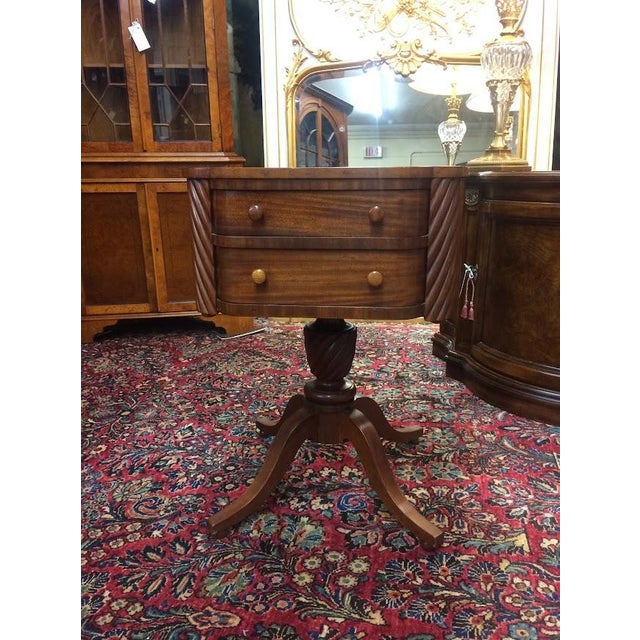 Item: Antique Two Drawer Table with Pedestal Base. Age & Condition: Circa 1830. Good, some signs of character. Dimensions:...