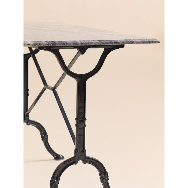 The Vintage Marble and Iron Table For Sale - Image 9 of 10