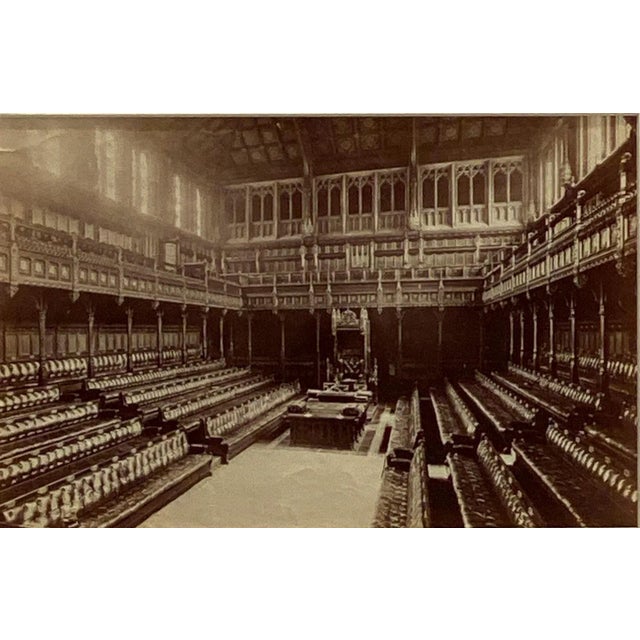 A 19th Century silver albumen photograph of the interior of the House of Commons, London England