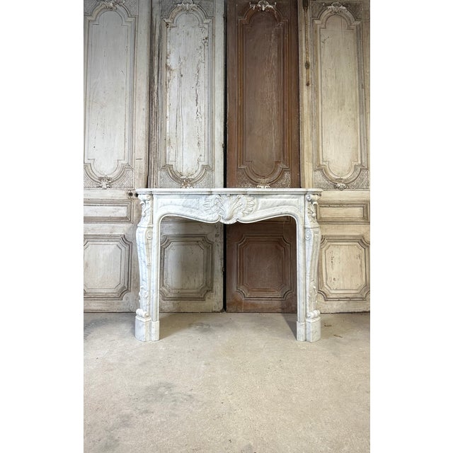 French White Marble Fireplace, 1880 For Sale - Image 4 of 17