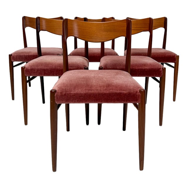 Mid-Century Danish Dining Chairs in Teak, 1960s, Set of 6 For Sale