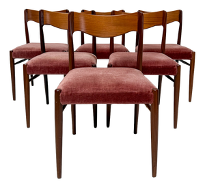 Mid-Century Danish Dining Chairs in Teak, 1960s, Set of 6