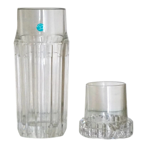 Tiffany & Co. Atlas Crystal Bedside Water Decanter Carafe With Insert Tumbler Lid