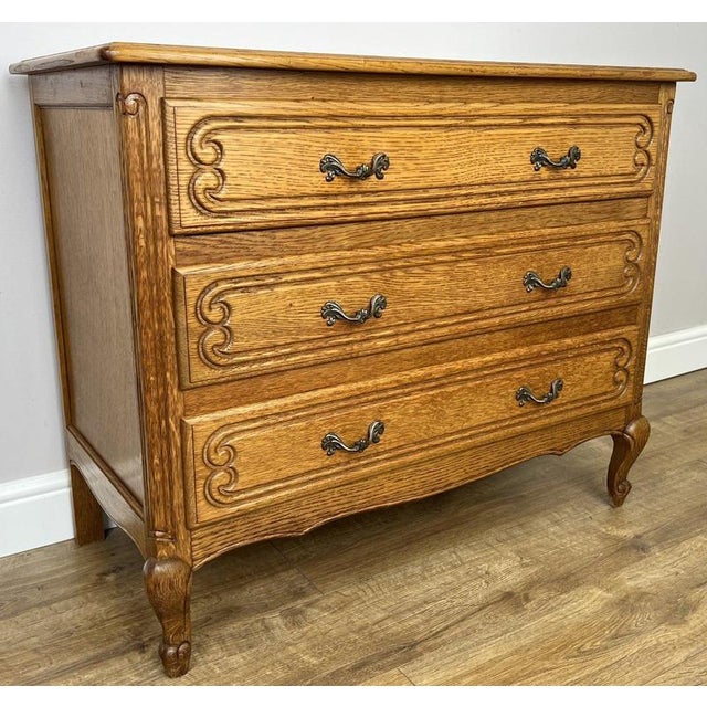 Bring classic French charm into your home with this Vintage French Louis Chest of Drawers , beautifully crafted in oak and...