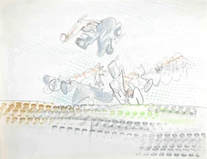 Roberto Matta, Composition, Original Drawing, 1970s