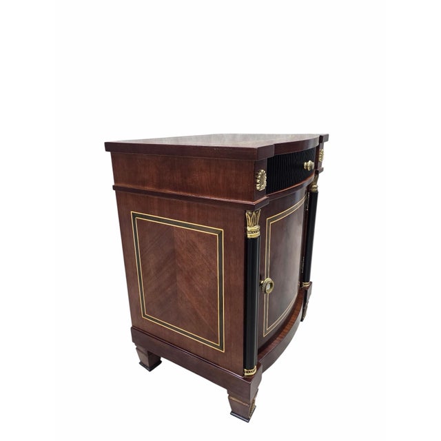 Neoclassical Empire Revival Mahogany Nightstand/End Table For Sale - Image 4 of 10