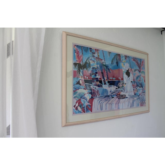 Vintage Art Print "Jacmel Morning" by Artist Jennifer Markes, Framed and Matted For Sale - Image 4 of 9