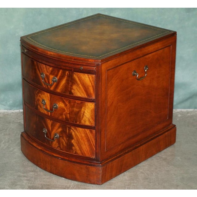 Regency Flamed Hardwood Bedside Chests of Drawers with Leather Tops, Set of 2 For Sale - Image 17 of 18