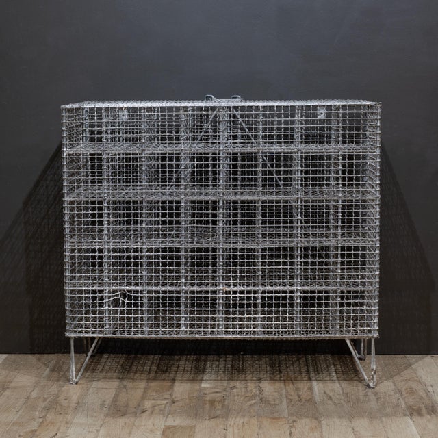 Metal Antique French 40 Bottle Wine Cage c.1930-1940 For Sale - Image 7 of 7