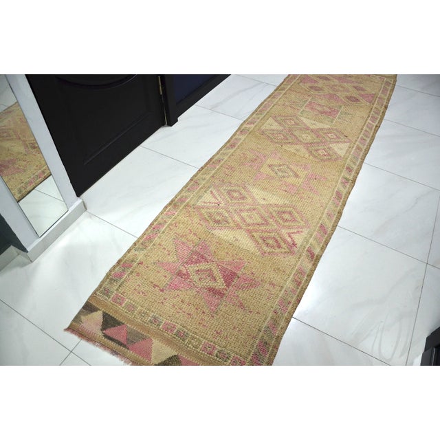 Tribal Turkish Oushak Pastel Vintage Wool Area Rug For Sale - Image 3 of 11