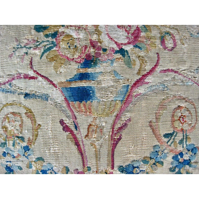 Beige French Aubusson Pillows 18 Century a Pair For Sale - Image 8 of 11
