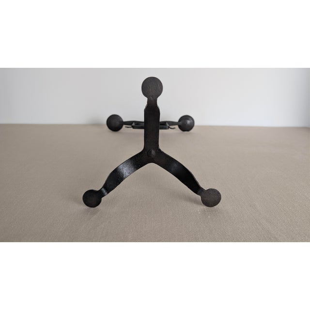 18th C. English Hand Forged Iron Candleholder For Sale - Image 9 of 10