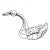Large Vintage Wire Swan Planter – Rustic Metal Garden Sculpture Coastal Cottage Decor For Sale