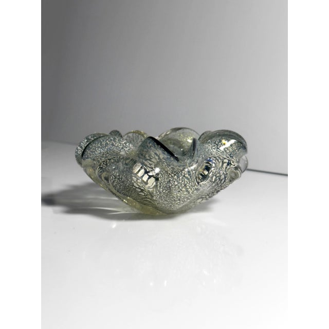 Silver Leaf Particles Ashtray from Barovier & Toso, 1970s, in Flawless conditions. Designed 1970 to 1979 I have official...