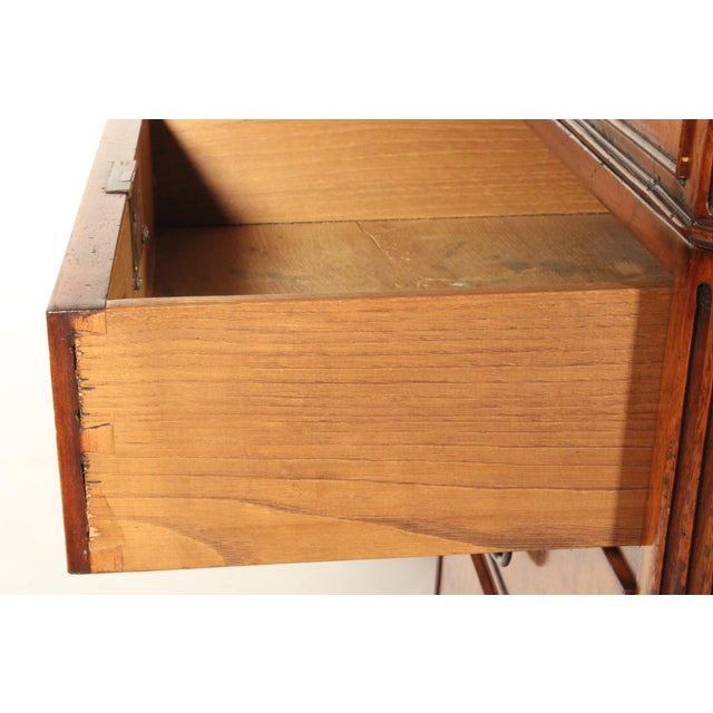 George II Style Burl Elm and Walnut Double Pedestal Desk For Sale - Image 13 of 13