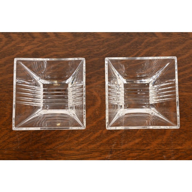 Late 20th Century Tiffany & Co. Cut Crystal Snack Bowls, Pair For Sale - Image 5 of 12