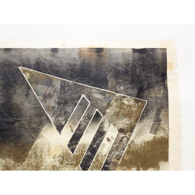 Modern mono print (painterly print) made with an etching press by artist Martha Holden. This beautiful one of a kind art...