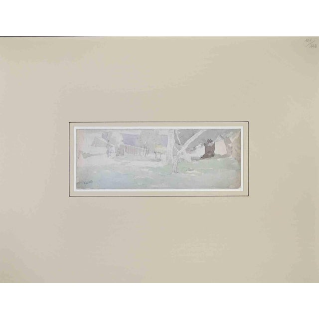 Henri Lerolle, Landscape, Watercolor, Early 20th Century For Sale - Image 3 of 3