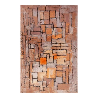 Nazmiyal Collection Mondrian Style Vintage Rug For Sale