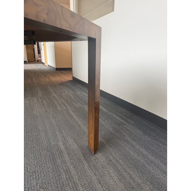 Edward Wormley for Dunbar Olive Burl Dining Table Model D08 W/ Two Leaves – 1973 For Sale In Denver - Image 6 of 9