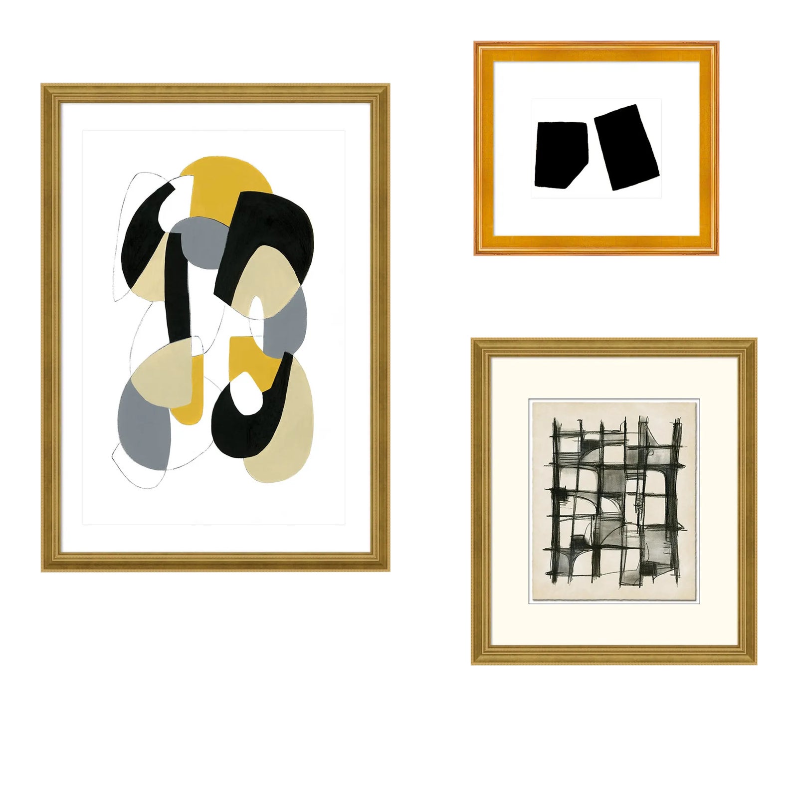 Abstract Gallery Wall, Set of 3 Chairish