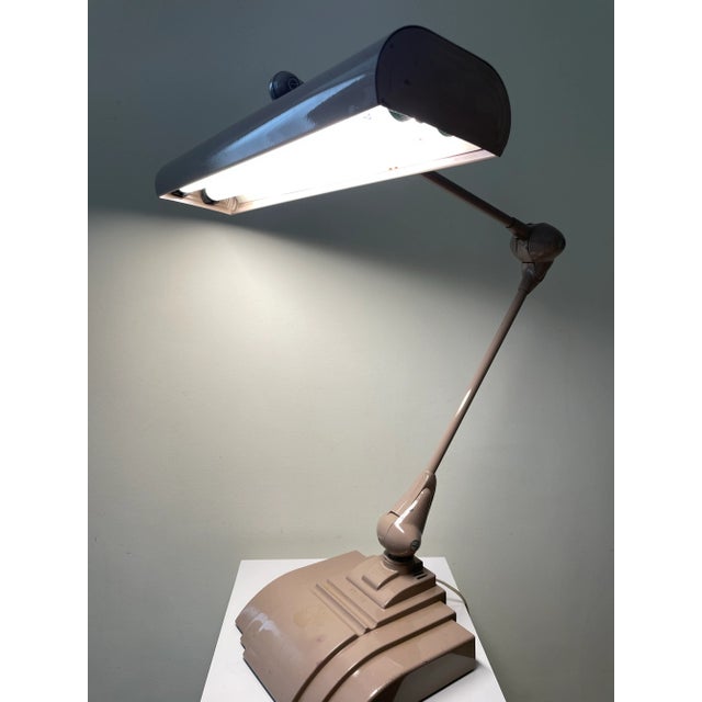 Vintage Extra Large Industrial Flexo Drafting Task Desk Lamp For Sale - Image 4 of 11