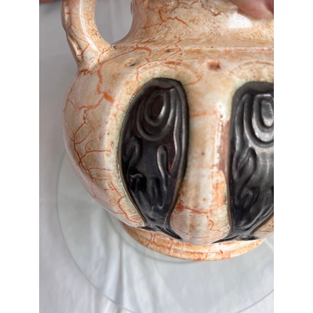 Ceramic “Alienware” Ditmar Urbach Handled Fish Vase Vintage 1930s Czech Art Deco - Model 8197 Maker/Designer: Ditmar Urbach For Sale - Image 7 of 14