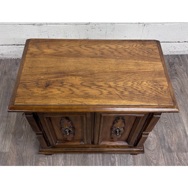 Vintage Mediterranean / Spanish Revival Style Nightstand Bedside End Cabinet For Sale - Image 4 of 9