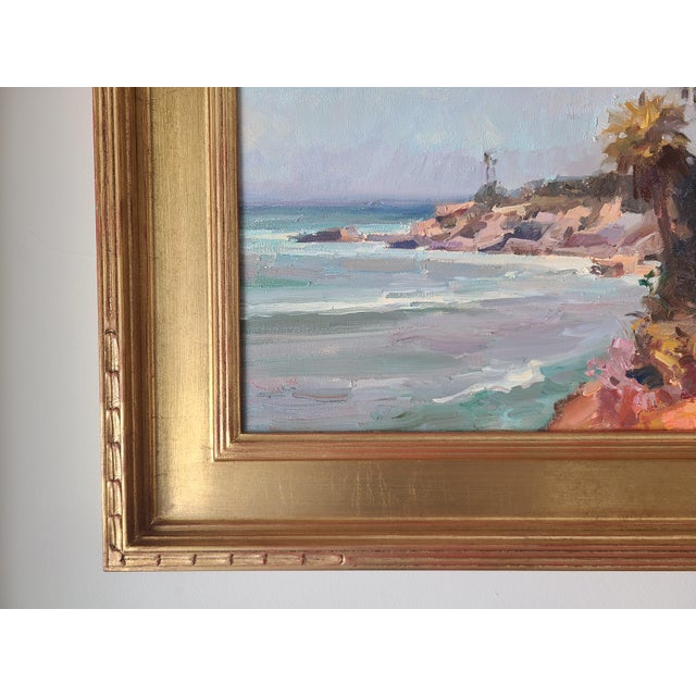 Calvin Liang Original Oil Painting Laguna Beach California Coastal Landscape For Sale - Image 12 of 15