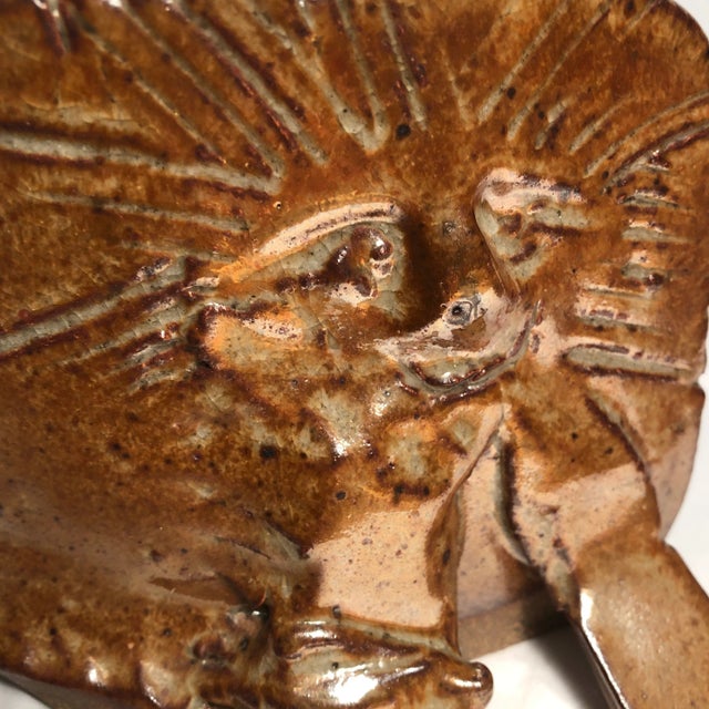 Copper Vintage Ceramic Cat Sculptures Signed 2 For Sale - Image 8 of 10