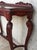 Wood 20th Century Fancy Rococo Style Italian Carved Mahogany and Glass-Top Console For Sale - Image 7 of 13