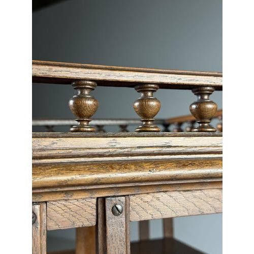 Antique Rotating Oak Bookcase, 1900s For Sale - Image 11 of 16