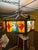 Bring nostalgic retro tavern charm to your game room or home bar with this striking vintage 1970s stained glass pendant...