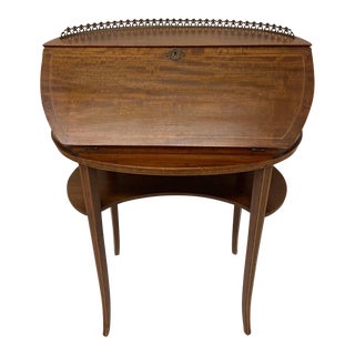 1900s Antique Ladies Slant Front Desk For Sale