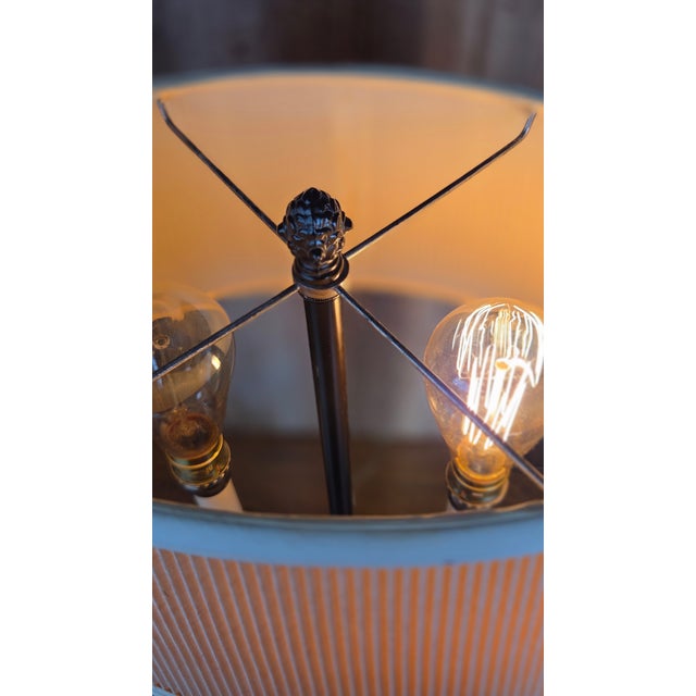 Vintage 1998 Frederick Cooper "Trevor" Dark Bronze & Brass Bouillotte Table Lamp For Sale - Image 14 of 14
