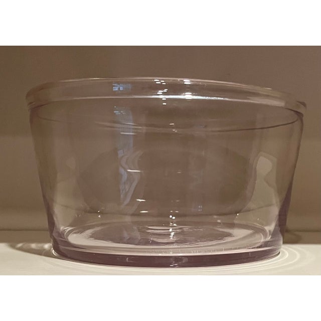 Antique 19th Century American Free Form Blown Glass Bowl With Rolled Lip and Polished Pontil For Sale - Image 15 of 17