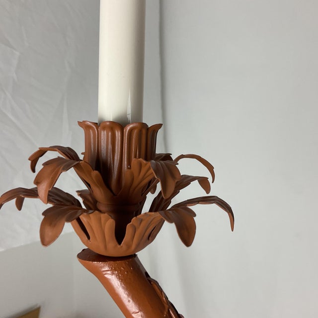 1960s Whimsical Chinoiserie Faux Bamboo Monkey Chandelier With Black Teardrop Accents For Sale - Image 15 of 16