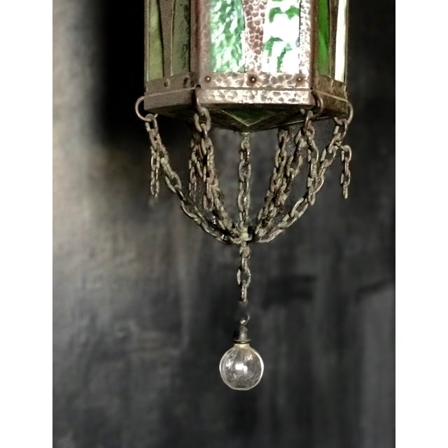 Iron and Glass Gothic Pendant Light Chairish