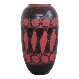 Mid-Century Ceramic Floor Vase from Scheurich, Germany, 1960s For Sale