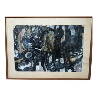 Agi Straus, Abstract Composition, 1962, Gouache on Paper For Sale