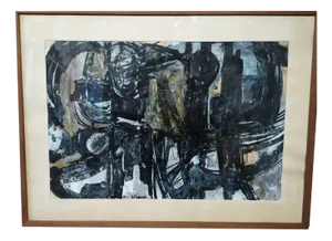 Agi Straus, Abstract Composition, 1962, Gouache on Paper