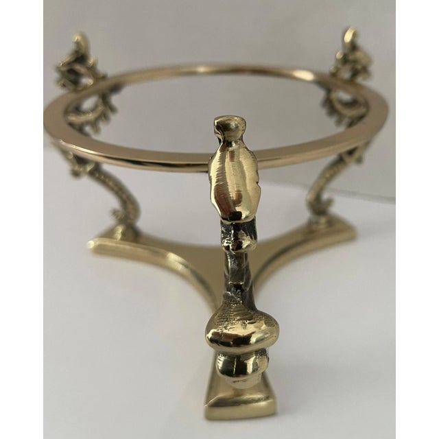 1940s 1940s Brass Display Stand Renaissance Revival 4" Opening For Sale - Image 5 of 12