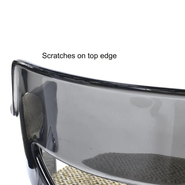 1970s Chromcraft Style Space Age Acrylic Armchair With Rolling Footstool For Sale - Image 11 of 12
