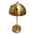 Gold Metal Mushroom Desk Lamp With Textured Semi Precious Assortment of Stone Accents For Sale