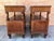 Wood 20th Century Catalan, Spanish Nightstands With Drawers & Low Open Shelf - a Pair For Sale - Image 7 of 11
