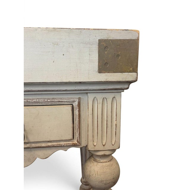 Early 20th Century French Provincial Butcher's Block With Brass Details For Sale - Image 12 of 18