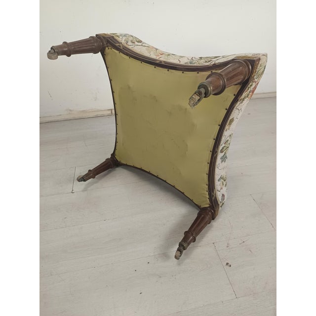 Louis XVI Ottoman in Walnut For Sale - Image 12 of 13