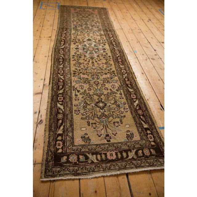 Old New House Vintage Distressed Bibikabad Rug Runner - 2'9" x 10'3" For Sale - Image 4 of 11