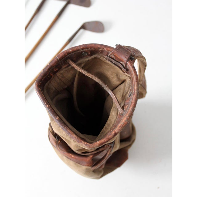 Antique Golf Bag and Clubs Set Chairish