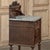 19th Century French Louis XVI Walnut Marble Top Nightstand For Sale - Image 9 of 16
